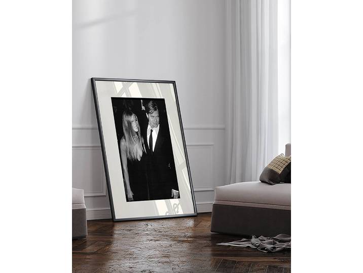 Bild Jennifer Aniston and Brad Pitt Buche Massiv, lackiert Acrylglas Multicolor 73 x 93cm