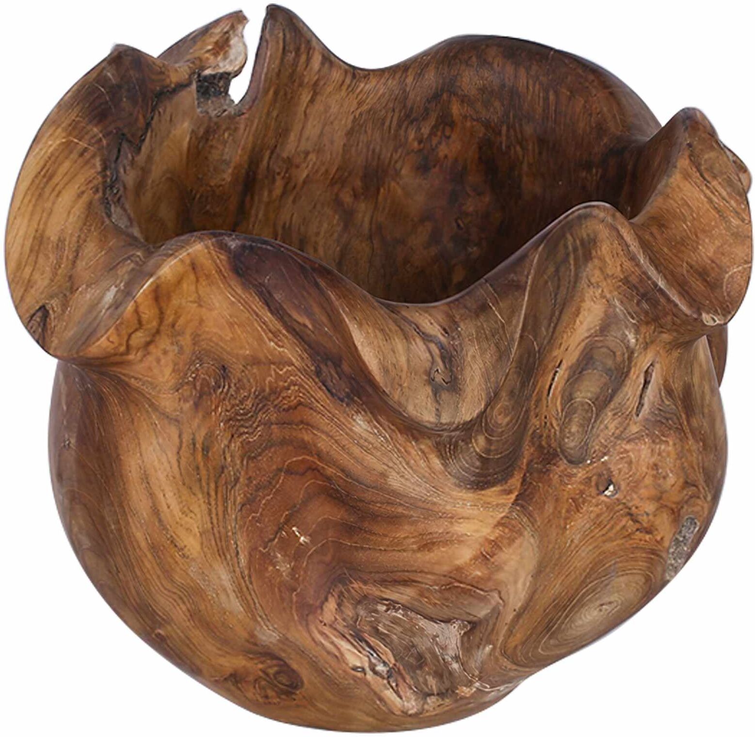 vidaXL Corbeille à fruits JEPARA Marron Teck Ø 35 cm