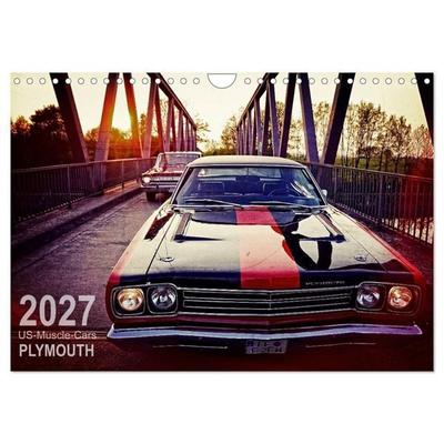 US-Muscle-Cars - Plymouth (Wandkalender 2027 DIN A4 quer), CALVENDO Monatskalender