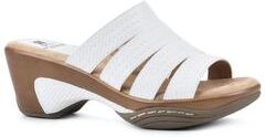 Women's White Mountain Valora Mule Sandal by White Mountain in White Woven (Size 7 M)