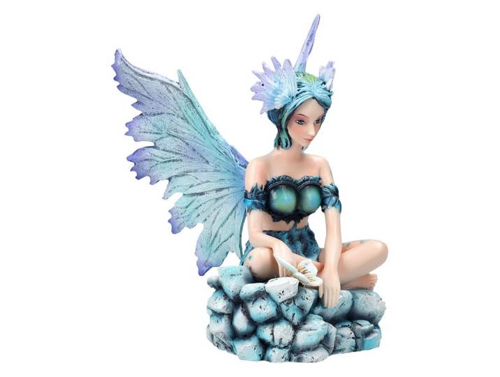 Figuren Shop GmbH Fantasy-Figur Elfen Figur – Nereida Statue Sammlerfigur Wasser Gothic 16 cm Deko