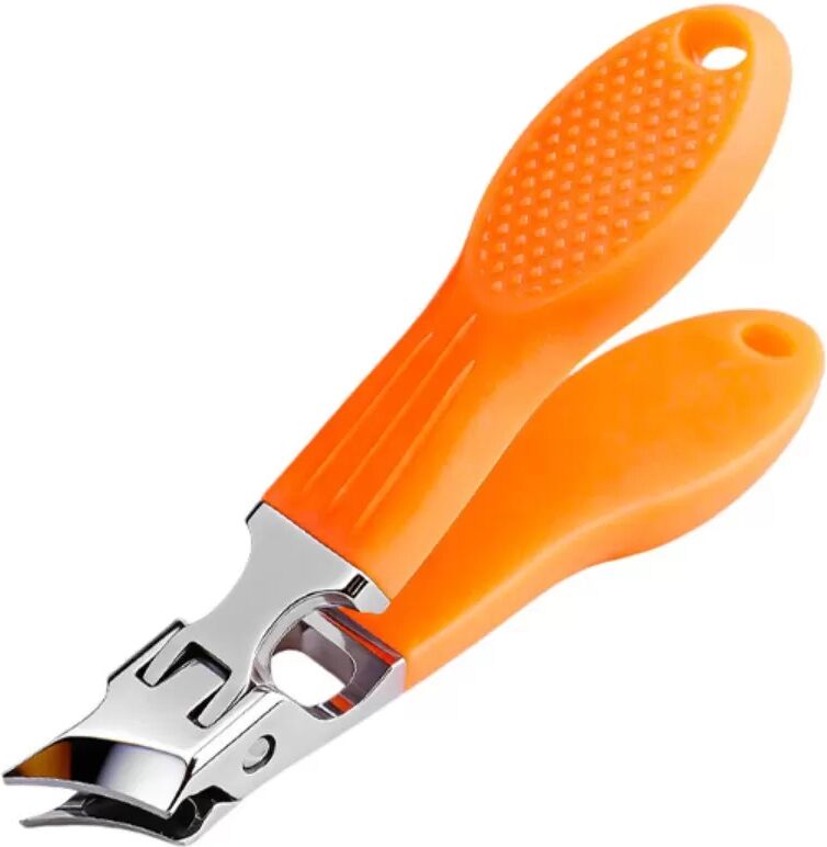 INF Schräger Nagelknipser – Präzisionsschneider aus Edelstahl mit ABS-Griff, spritzwassergeschützter Spitze und großer Öffnung Orange