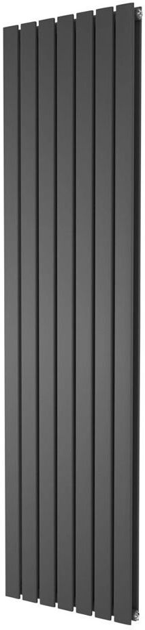 White Stone Peter Vertical Flat Double Panel Radiator Grey 1800mm H x 475mm W