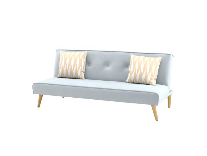 Schlafsofa Samt LEA hellblau