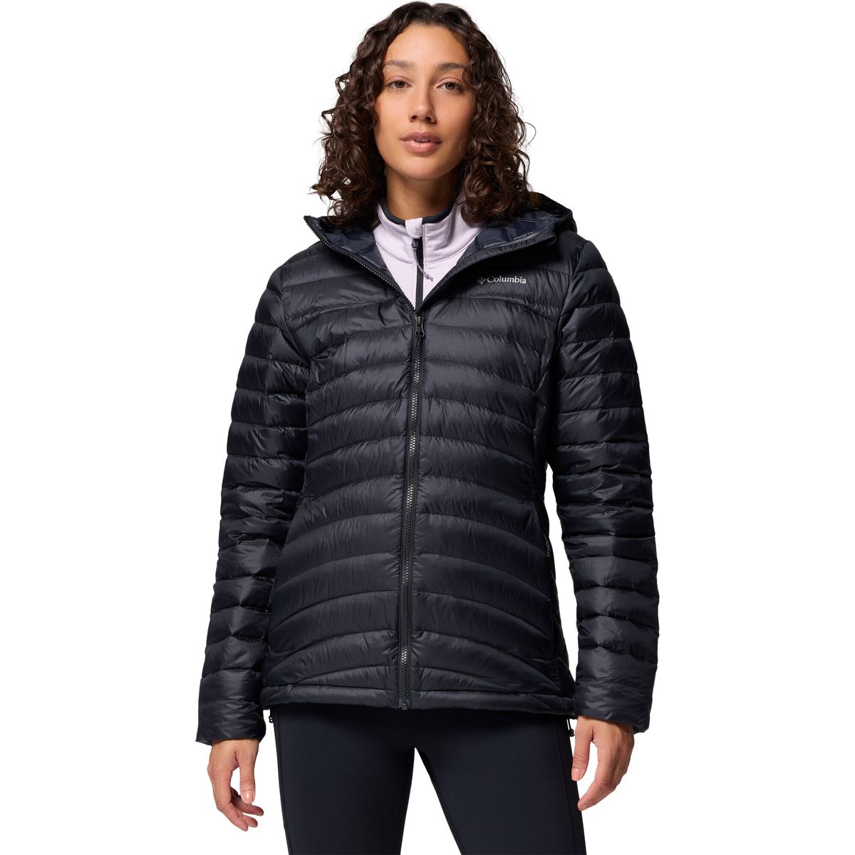 Columbia Women's Corelite Down Hooded Jacket black (010) L 213352-2133521-010-L