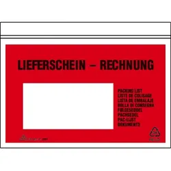 RNK Begleitpapiertasche C6 Lieferschein/Rechnung u. Packliste