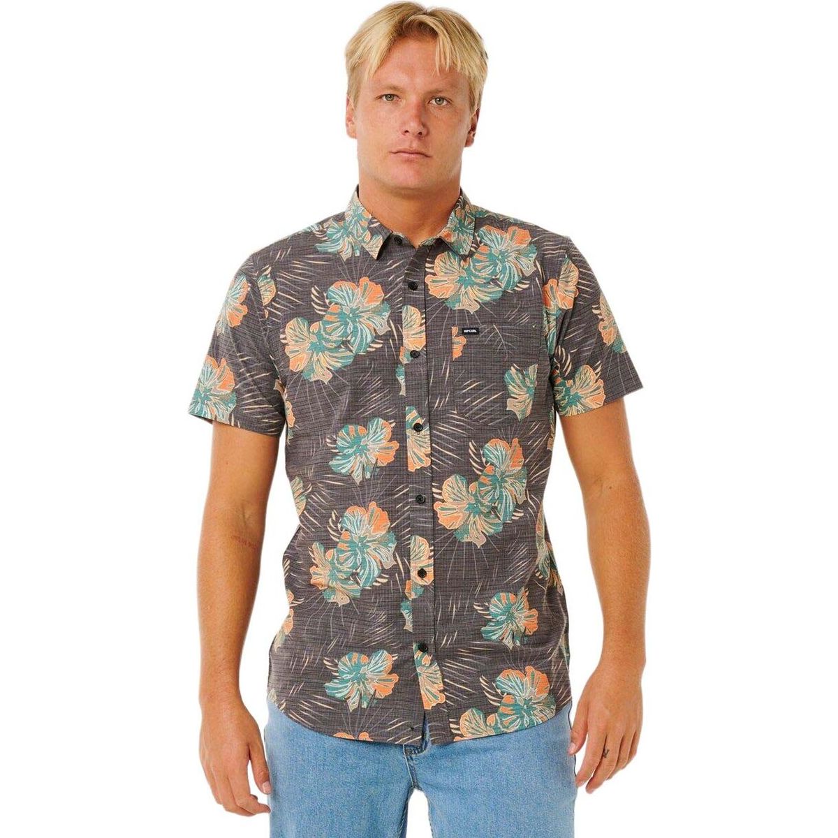 RipCurl Sessions Aerotech Short Sleeve Shirt black (0090) L 06LMSH-0090-L