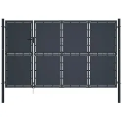 vidaXL Gartentor Stahl 350 x 150 cm Anthrazit