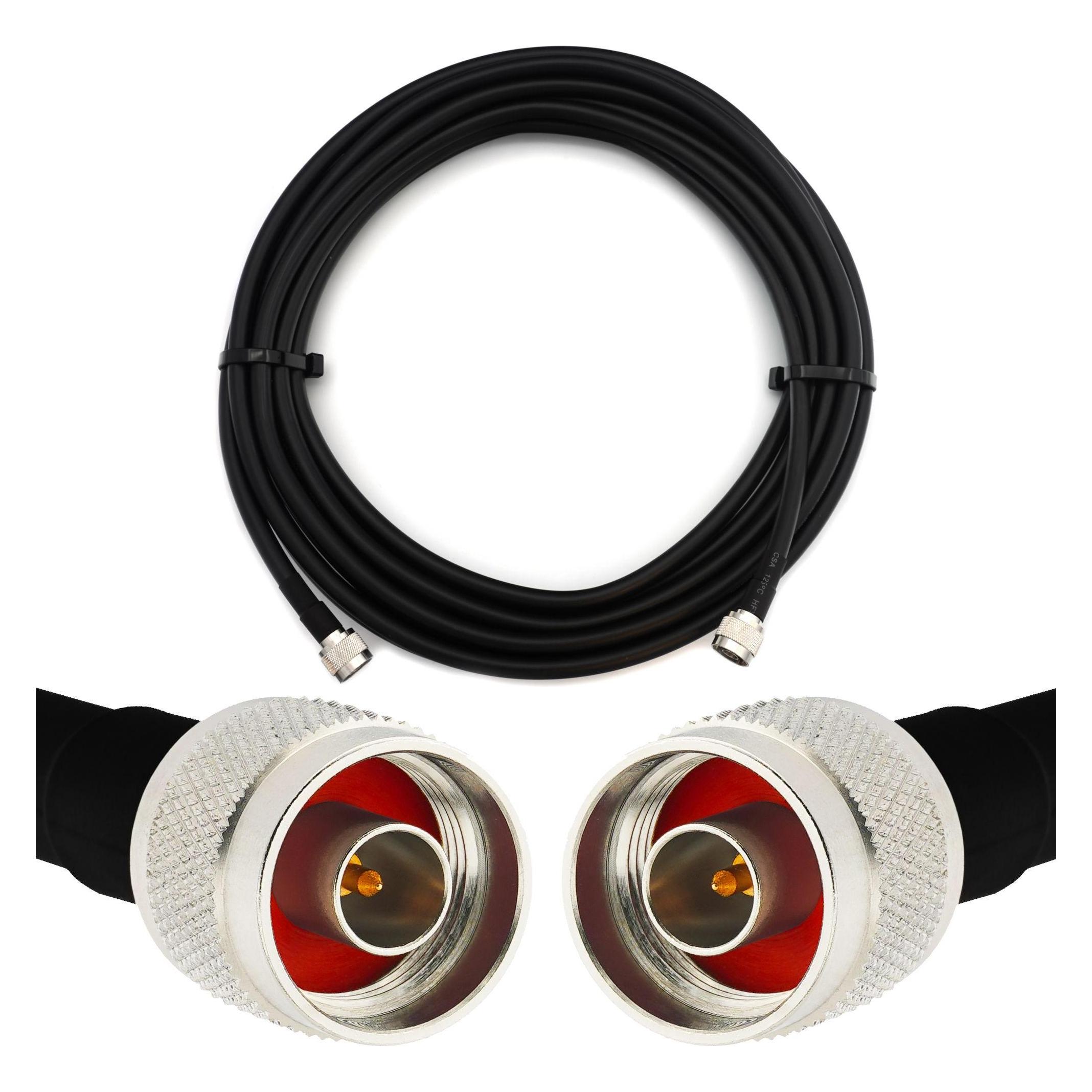 Rangeful N Male to N Male 1m Flexible Coaxial Cable - LMR400 UF UltraFlex equivalent HF400-NM-NM-1 (HF400-NM-NM-1)