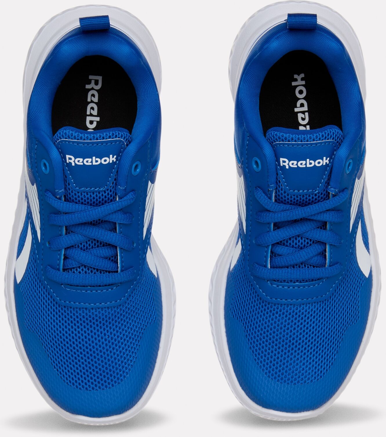 Laufschuh REEBOK "RUSH RUNNER 5", Mädchen, Gr. 33, blau (vectorblau, vectorblau, weiß), Synthetik, Textil, Schuhe Laufschuh, pour enfants et adolescents vectorblau, vectorblau, weiß 33