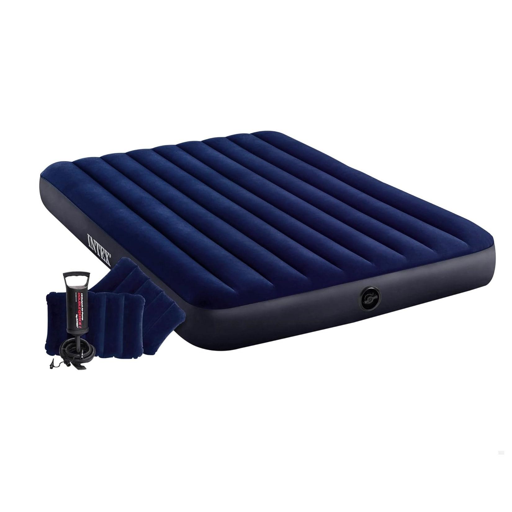 INTEX Luftbett DuraBeam Classic Queen 152x203 cm mit Pumpe & Kissen Set