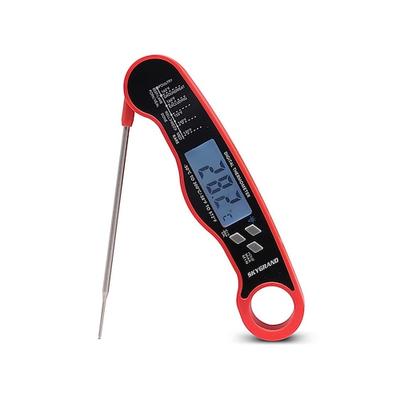 Sofort-Ablesegerät für Fleisch wasserdichtes ultraschnelles digitales Lebensmittelthermometer mit Hintergrundbeleuchtung Kalibrierung für Grill BBQ und Kochen