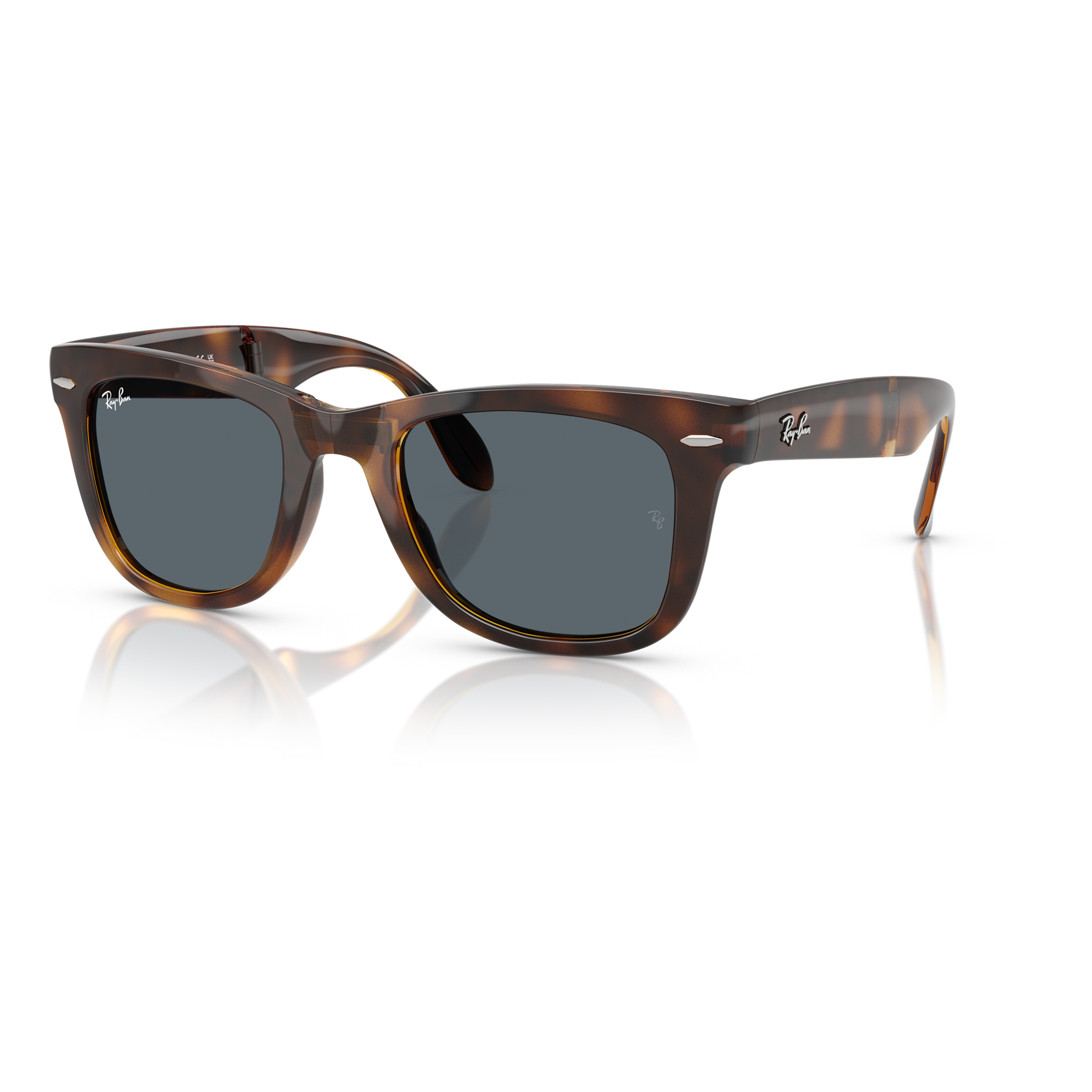 Ray Ban Folding Wayfarer Sonnenbrille Sonnenbrillen havana-blue Lifestyle