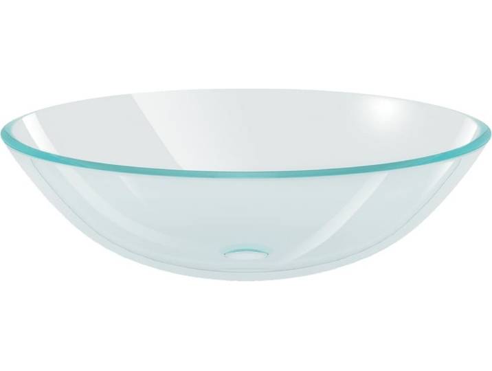 vidaXL Waschbecken gehärtetes Glas 42 cm transparent