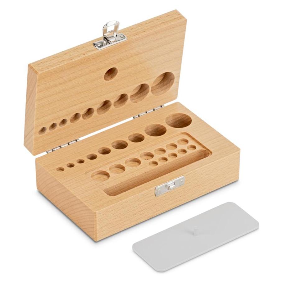 Kern Holz-Gewichtsetui, 1 mg - 100 g Buche für F2 + M1 + M2, Knopf/Kompakt (353-430-200)