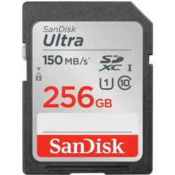 Sandisk Ultra (256 GB, SDXC, U1, UHS-I), Speicherkarte, Schwarz