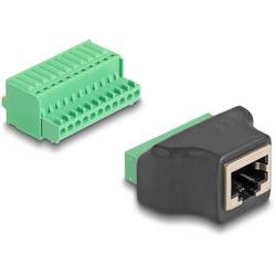 Delock RJ50 Netzwerk Adapter Kabel [1x RJ50-Buchse - 1x Buchse] Schwarz, Grün 66244