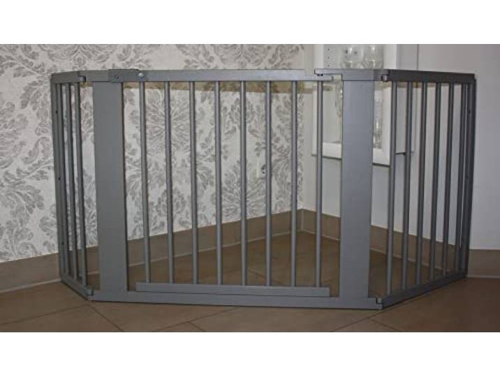 Schutzgitter Absperrgitter Türgitter Treppenschutzgitter 117 bis 363 cm grau (163cm)