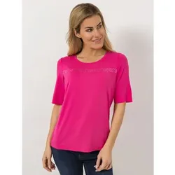 EVA LUTZ Shirt, langer 1/2-Arm Rundhalsausschnitt mit ECOVERO Viskose figurumspielend
