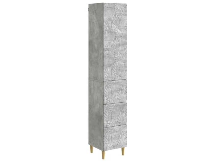 HKTMGDNG Schrankset 2 Stk Betongrau 33 x 34,5 x 90 cm Holzwerkstoff Stauraum fuer Wohnzimmer und Schlafzimmer: Set aus Schubladenschrank und Wandschrank fuer eine strukturierte Aufbewahrung.
