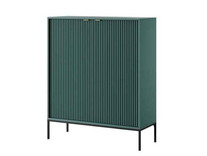 Kommode NANAIMO K104 H2 Grün 104x125x39 cm Kommode NANAIMO K104 - Grün - Goldene Griffe - Breite 104 cm, Höhe 125 cm, Tiefe 39 cm