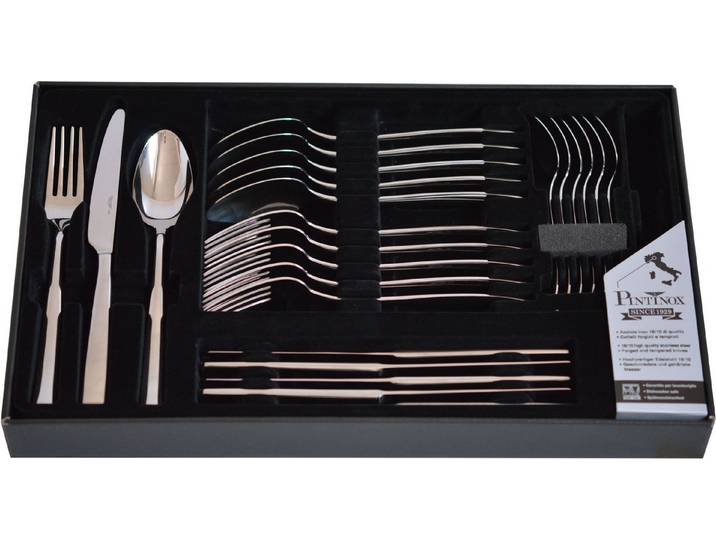 PINTINOX Besteck-Set Iris (24-tlg), 6 Personen, Edelstahl 18/10, spülmaschinengeeignet