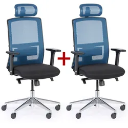 Bürostuhl NED MF 1+1 GRATIS, schwarz/blau