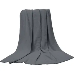 BELLA CASA Kuscheldecke Jacquard "Popcorn Bubble" - ca. 130 x 170 cm