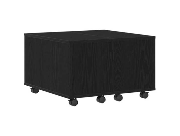 Roanoer Couchtisch Schwarz Eichen-Optik 60x60x38 cm Holzwerkstoff Kompakter Wohnzimmertisch mit 8 Rollen für flexible Mobilität. Belastbar bis 75 kg in eleganter Holz-Optik.