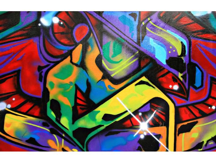 Fototapete PAPERMOON Graffiti , bunt, B:4,5m L:2,8m, Vlies, Tapeten, Fototapete