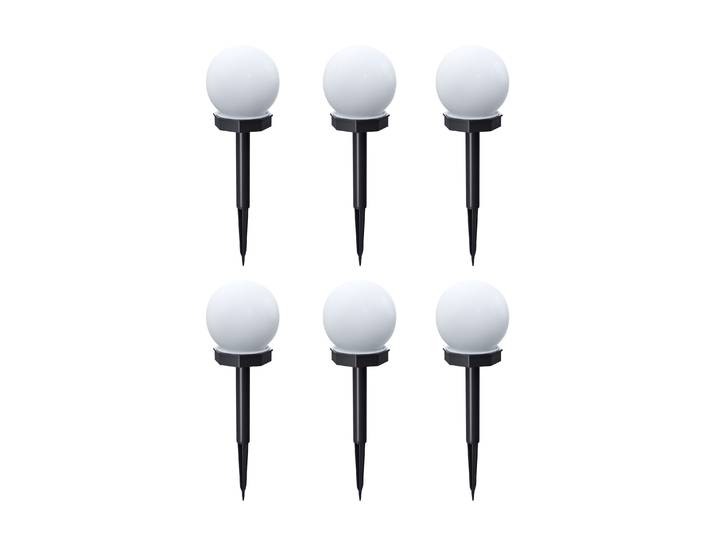LED Solarlampe rund 10 cm 6er Set