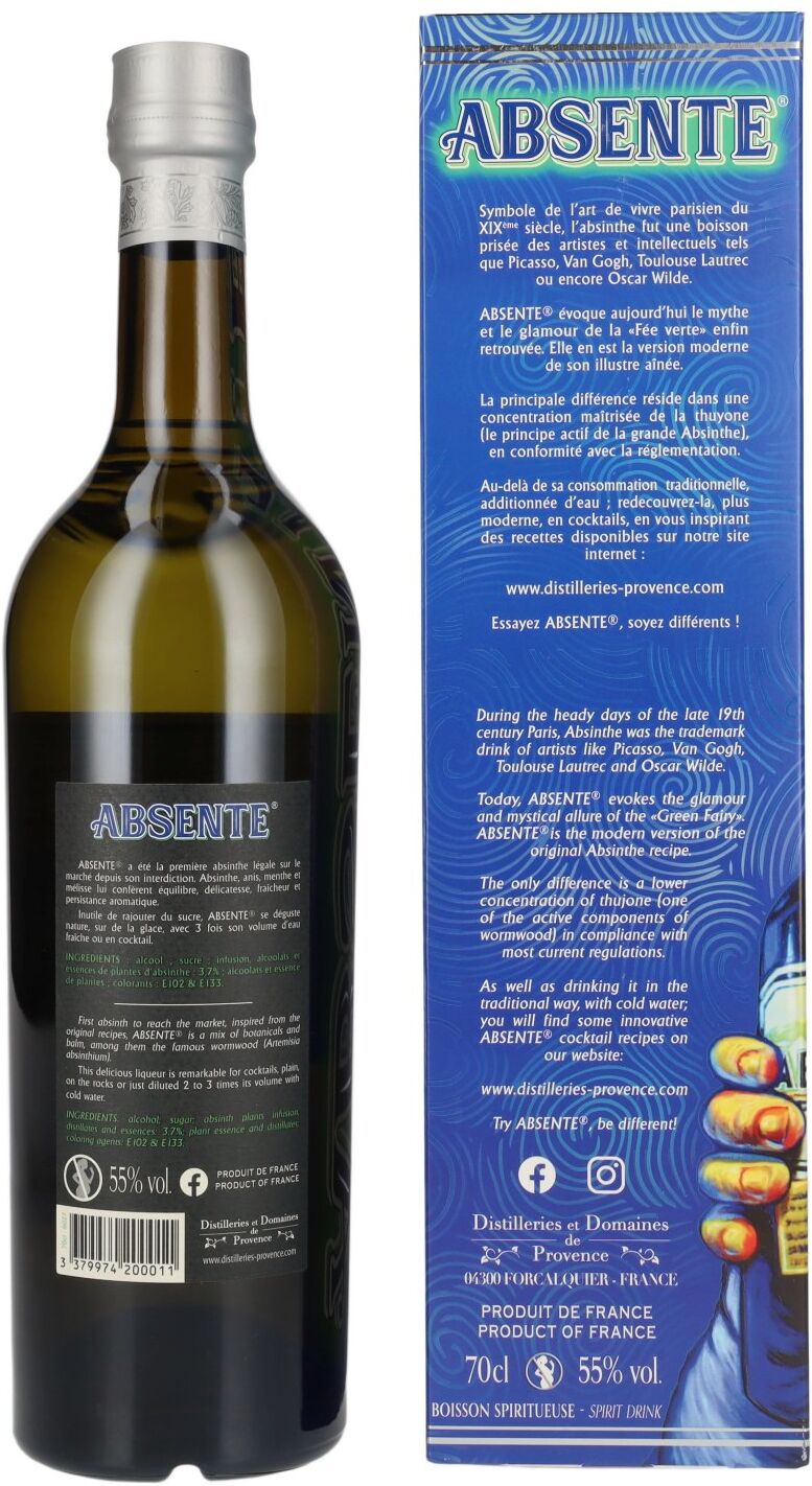 Absente Absinthe 55% Vol. 0,7l in Geschenkbox