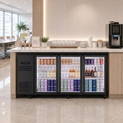 "Yeego 47.2""/ 70.9"" Commercial 2/ 3 Glass Door Back Bar Cooler Refrigerator with LED Lighting"