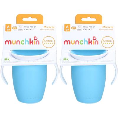 munchkin Miracle 360° Becher, blau x2 2x1 St Becher