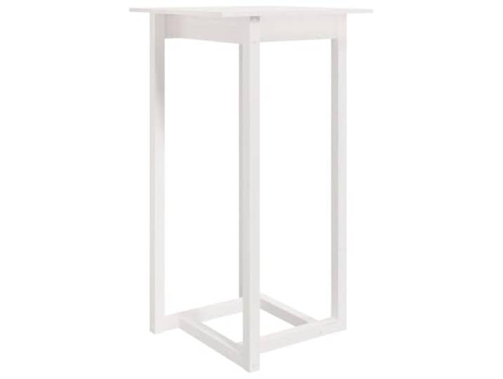 HBBMGYD Bartisch, weiß, 60 x 60 x 110 cm, Massivholz, Kiefer Massives Kiefernholz, stabiler Rahmen, robuste Oberseite, inklusive Aufbauanleitung, für den Innenbereich