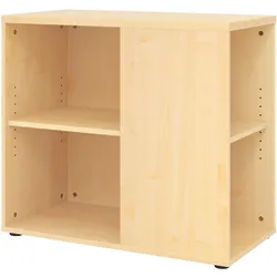 Bümö, Schreibtisch, office Anstellcontainer - mit 4 Regalfächern (80 x 40 x 72 cm)