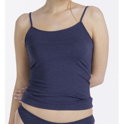 Achseltop NINA VON C. "Light & Easy", Damen, Gr. 36, N-Gr, Ärmellos, blau (denim melange), Obermaterial: 95% Modal, 5% Elasthan, meliert, bequem, Rundhals, Unterhemden, basic, weich, atmungsaktiv, bequem, Rundhalsausschnitt, schmale Träger