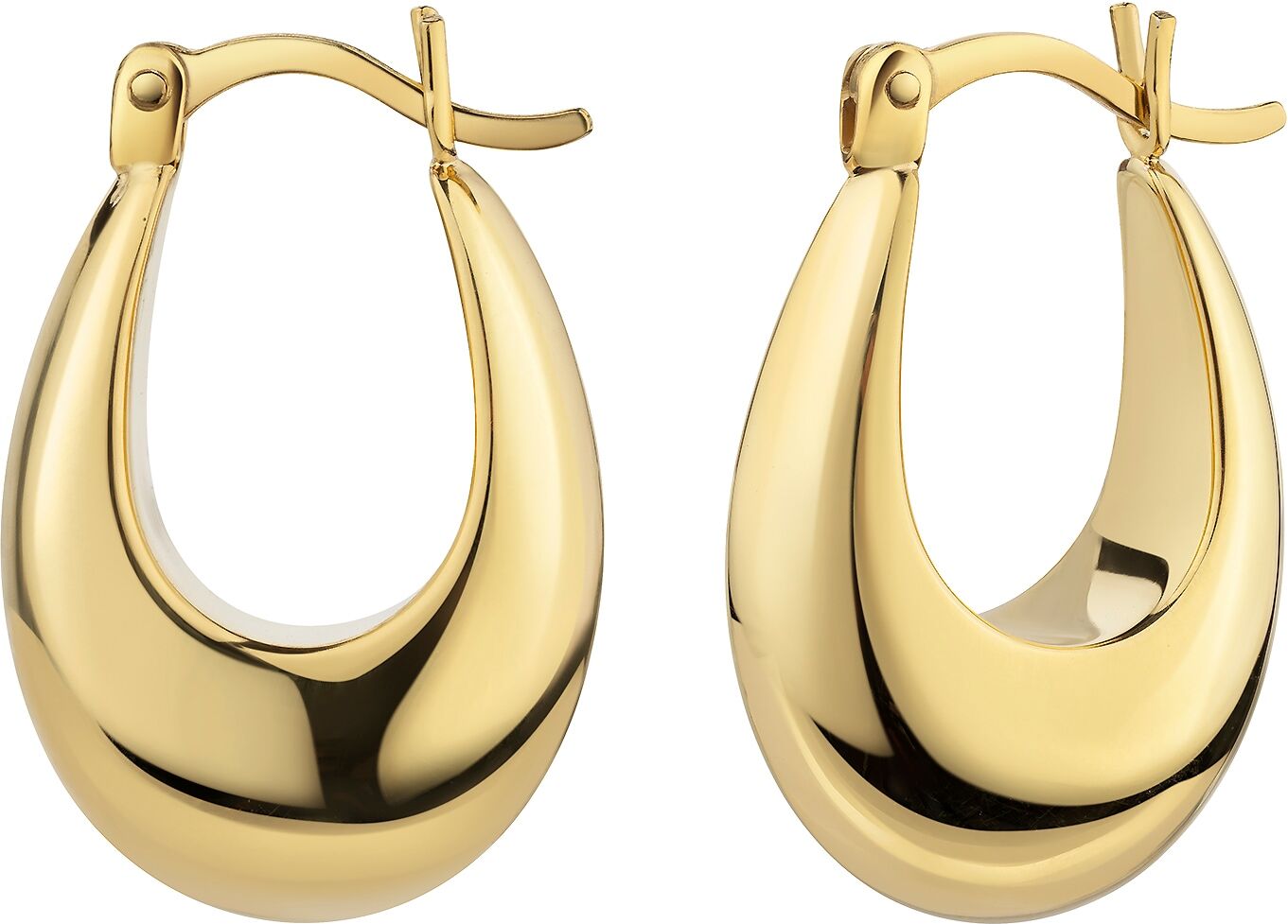 Paar Creolen FIRETTI "Schmuck Geschenk Silber 925 Ohrschmuck Ohrringe", gold (gelbgoldfarben), Ohrringe, Damen, Silber 925 (Sterlingsilber)