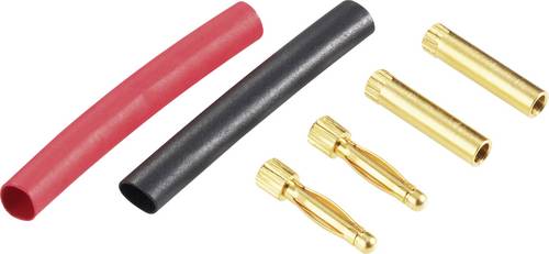 Schnepp DS 2 Alu Büschelstecker Stecker, gerade, Buchse, gerade Stift-Ø: 2mm Rot, Schwarz 1St.