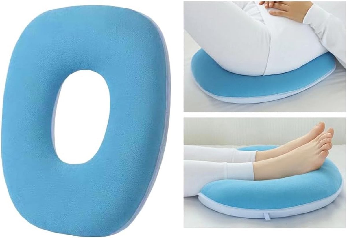 Blauw Donutkussen voor volwassenen ter verlichting van doorligwonden en drukplekken