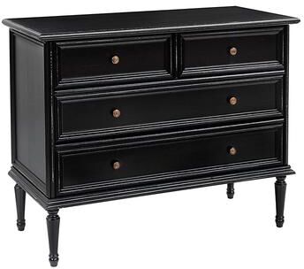 Casa Florentina Emile 4-Drawer Chest - Distressed Black Over Gray - Ballard Designs
