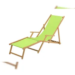 Erst-Holz Liegestuhl pistazie Sonnenliege Strandliege Fußteil Deckchair Buche natur klappbar 10-306 N F
