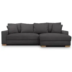 Aucune, Sofa + Bettsofa, Wendbares Ecksofa mit Schlaffunktion – 3-Sitzer – MALLO – Anthrazitfarbener Cordstoff (3-Sitzer, Ecksofa)