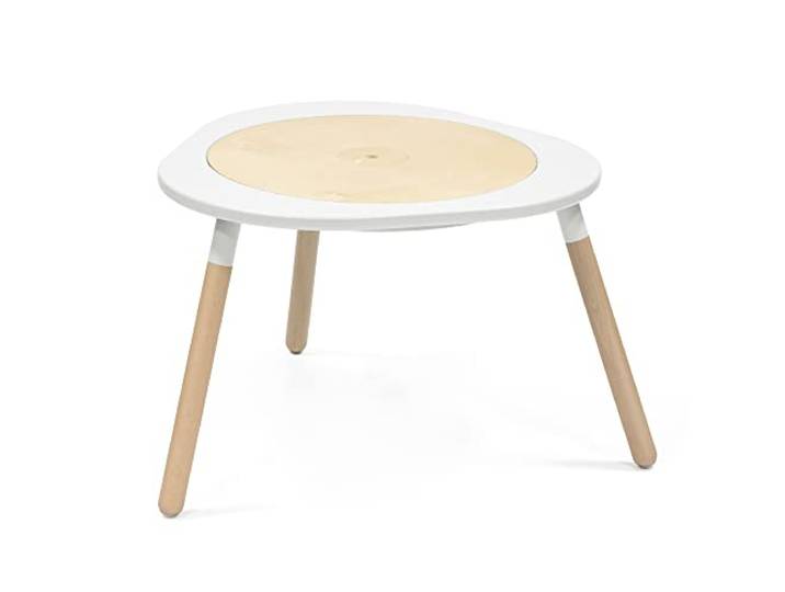 Stokke MuTable, White - 2023 Neugestaltung - Multifunktionaler Kinderspieltisch - Inklusive DREI doppelseitiger Spielscheiben - Geeignet ab 18 Monaten bis 8 Jahre