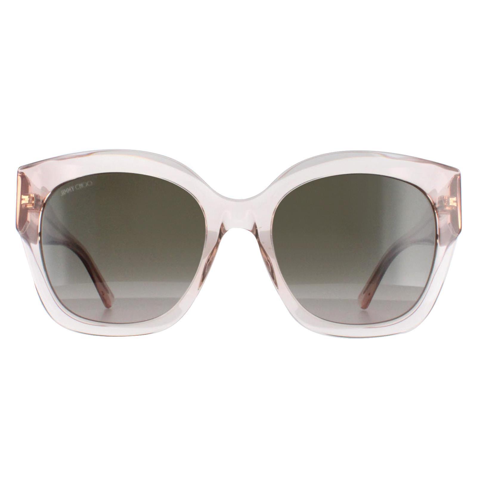 Jimmy Choo LEELA/S FWM HA transparante roze bruine zonnebril met kleurverloop