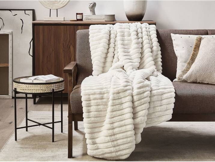 Couverture en polyester blanc 200x150cm