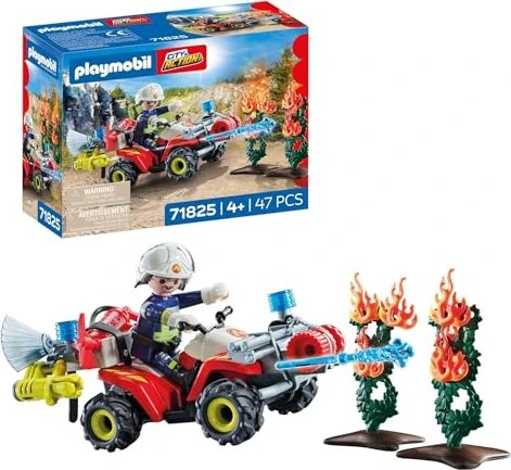 Playmobil 71825 Feuerwehr Quad löscht Heckenbrand