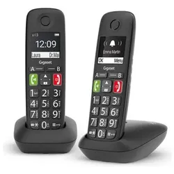 Gigaset E290DUO, Telefon, Schwarz