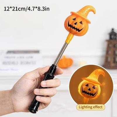 Uplift Essentials Halloween Pumpkin LED Hand Shaker Flashlight orange