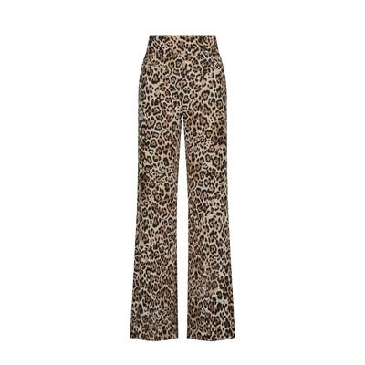 Stoffhose NICOWA "COREANA", Damen, Gr. W34, N-Gr, bunt (leo), Obermaterial: 89% Polyester PES. 11% Elasthan EL., modern fit, Hosen Stoffhose, im Marlene-Stil